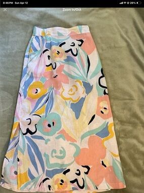 Ladies Rachel ZoePastel Floral Maxi  Skirt - Multicolor. Size XS
